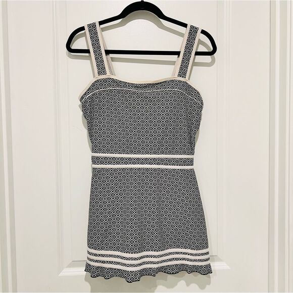 Shore Shapes Swimwear Women's One Piece Swimsuit Swimdress Geometric Print Sz 12 - Picture 1 of 9